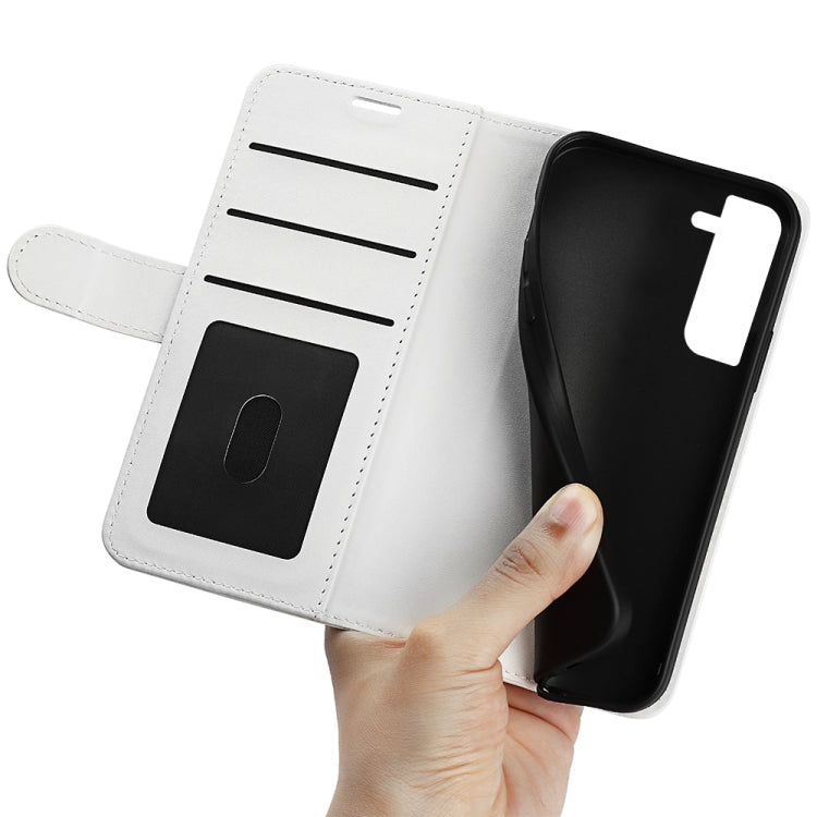 Para Samsung Galaxy S23+ 5G R64 Funda de cuero con textura para teléfono (Blanco)