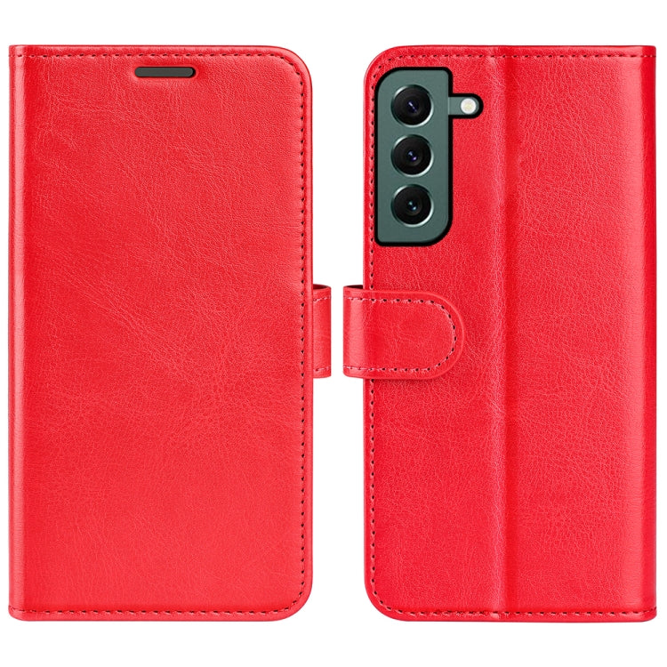 Para Samsung Galaxy S23+ 5G R64 Funda de cuero con textura para teléfono (Rojo)