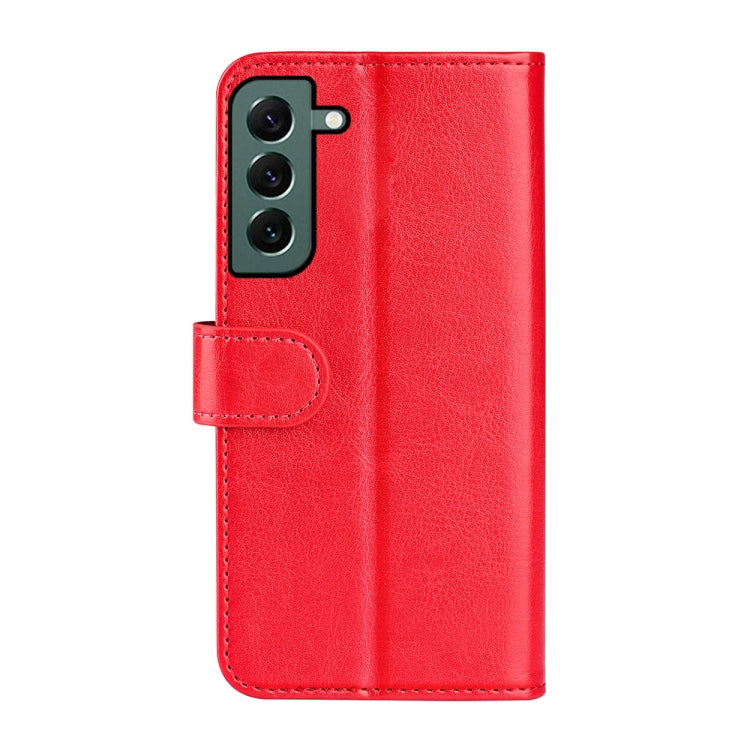 Para Samsung Galaxy S23+ 5G R64 Funda de cuero con textura para teléfono (Rojo)