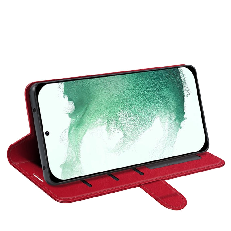 Para Samsung Galaxy S23+ 5G R64 Funda de cuero con textura para teléfono (Rojo)