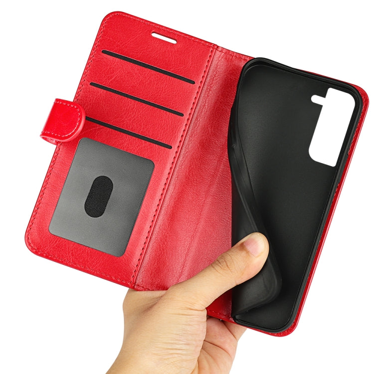 Para Samsung Galaxy S23+ 5G R64 Funda de cuero con textura para teléfono (Rojo)