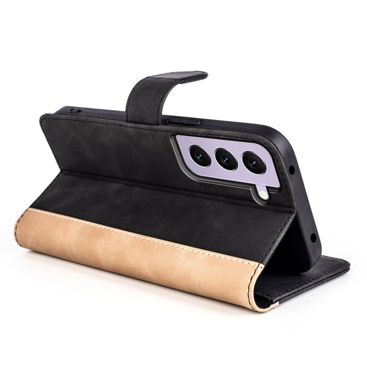 Para Samsung Galaxy S23 5G Costura Horizontal Flip Funda de cuero para teléfono (Negro)