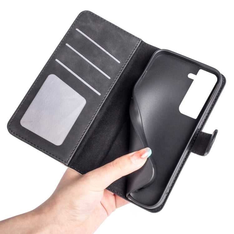 Para Samsung Galaxy S23 5G Costura Horizontal Flip Funda de cuero para teléfono (Negro)