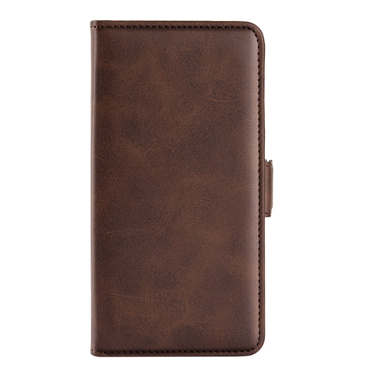 Para Samsung Galaxy S23 Ultra 5G Caja de teléfono de cuero con hebilla magnética de doble cara (marrón)