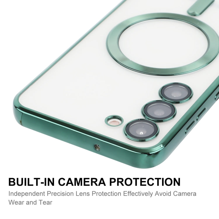 Caja de Teléfono TPU Enkay para Samsung Galaxy S23+ 5G a Prueba de Golpes Magsafe con Película de Lente (Verde)