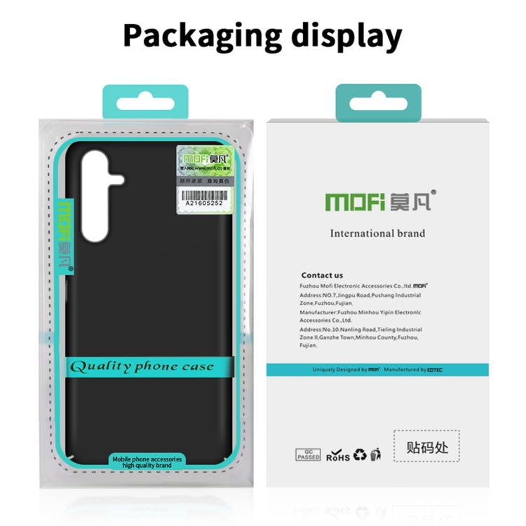 Funda rígida ultrafina de policarbonato esmerilado MOFI para Samsung Galaxy S25 Edge 5G (negra)