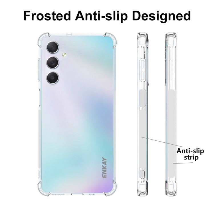 Para Samsung Galaxy M54 5G ENKAY Clear TPU Funda antideslizante a prueba de golpes para teléfono
