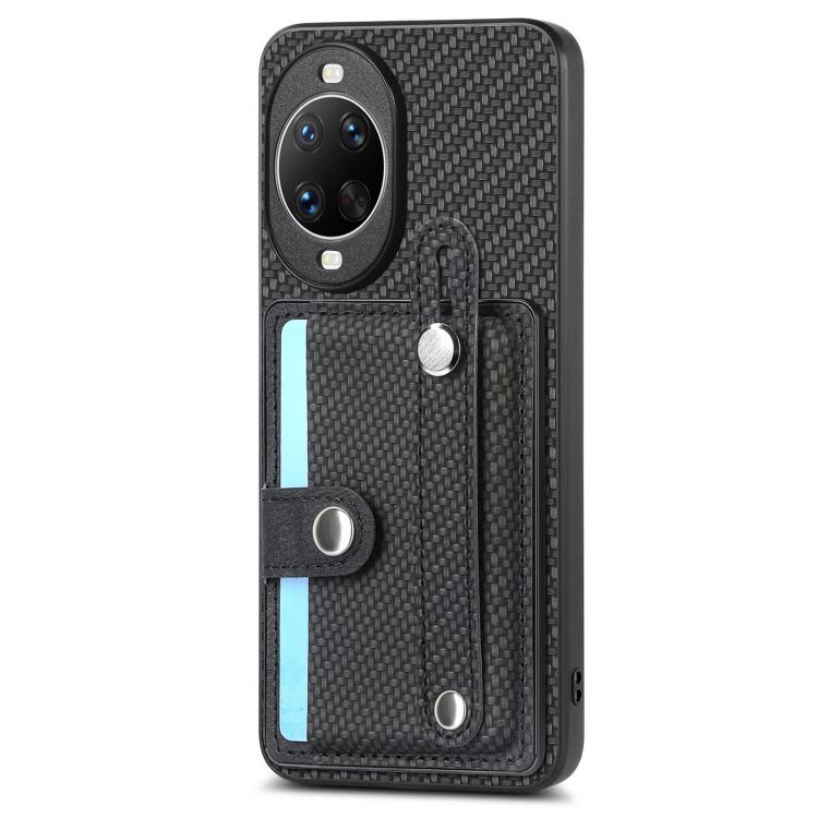 Funda trasera con soporte para tarjeta y correa para Huawei Nova 14, incluye cuchillo (negro)