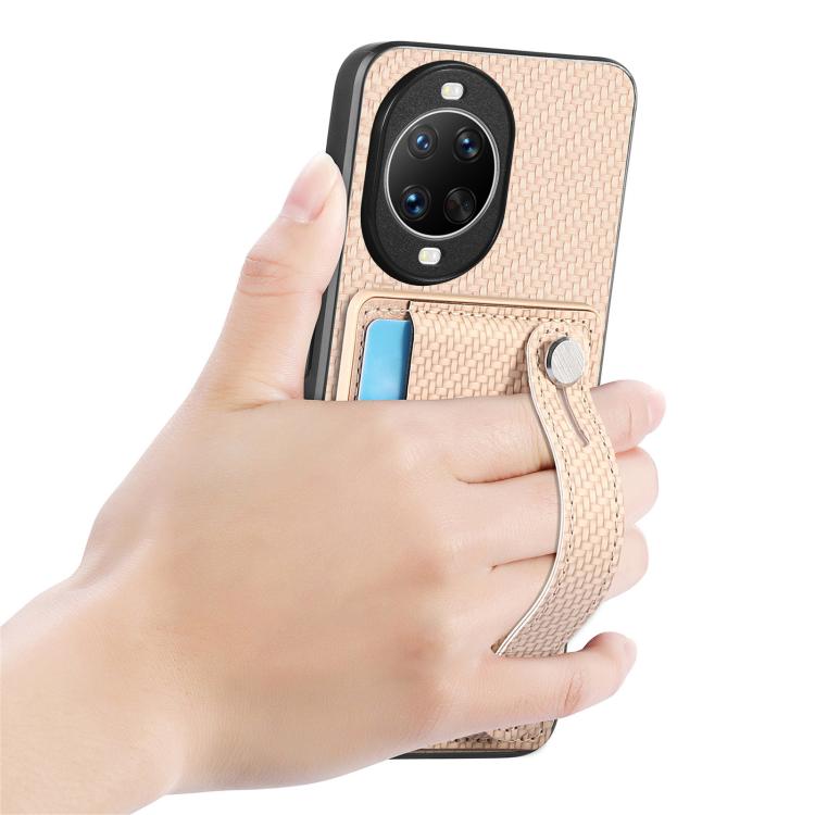 Funda trasera con soporte para tarjeta y correa para Huawei Nova 14, incluye cuchillo (caqui)