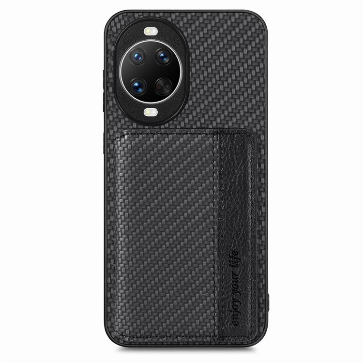 Funda magnética de fibra de carbono para Huawei Nova 14 (negra)