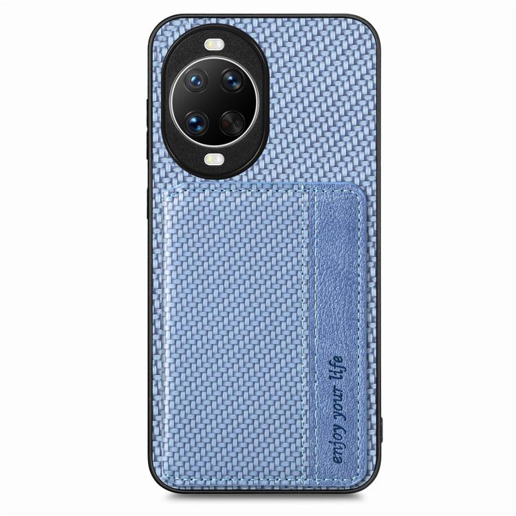 Funda magnética de fibra de carbono para Huawei Nova 14 Pro (azul)
