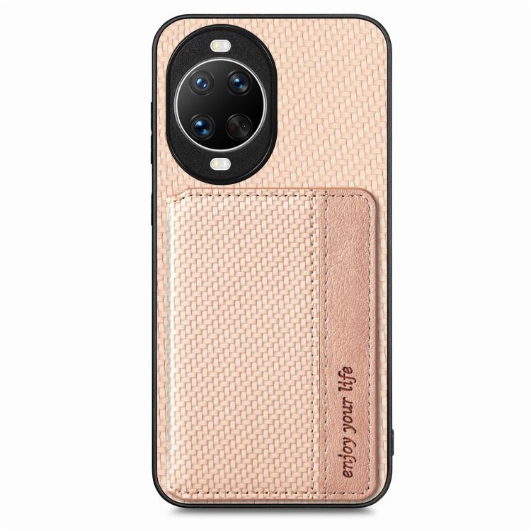 Funda magnética de fibra de carbono para Huawei Nova 14 Pro (caqui)