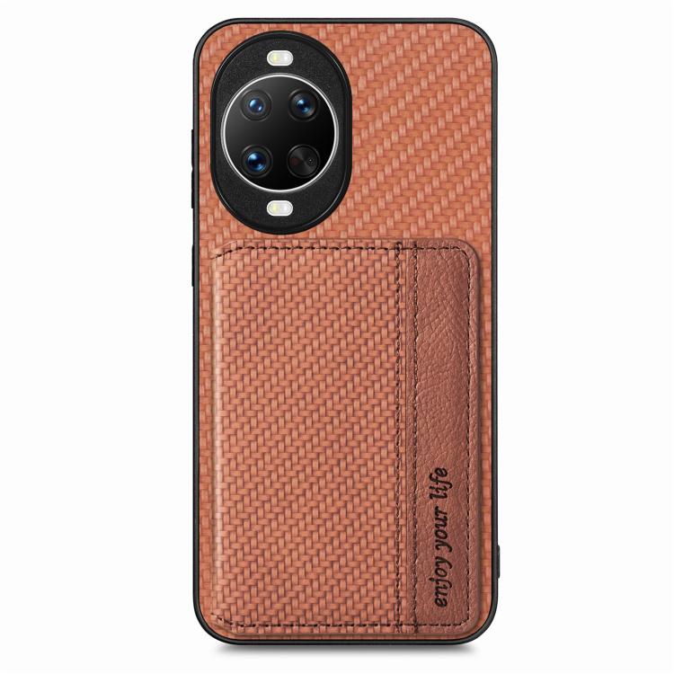 Funda magnética de fibra de carbono para Huawei Nova 14 Ultra (marrón)
