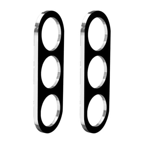 2 protectores de pantalla de vidrio templado ENKAY Hat-Prince 9H para cámara trasera de Samsung Galaxy S25 FE 5G (negro)