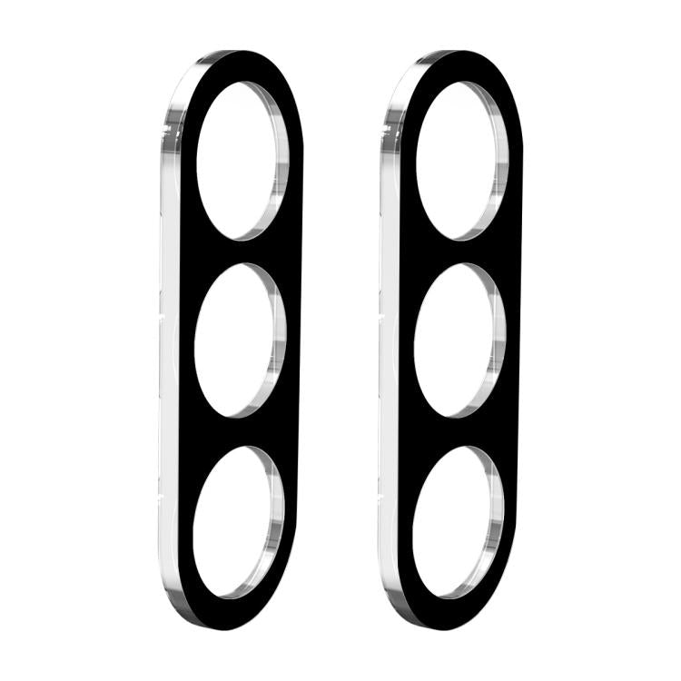 2 protectores de pantalla de vidrio templado ENKAY Hat-Prince 9H para cámara trasera de Samsung Galaxy S25 FE 5G (negro)