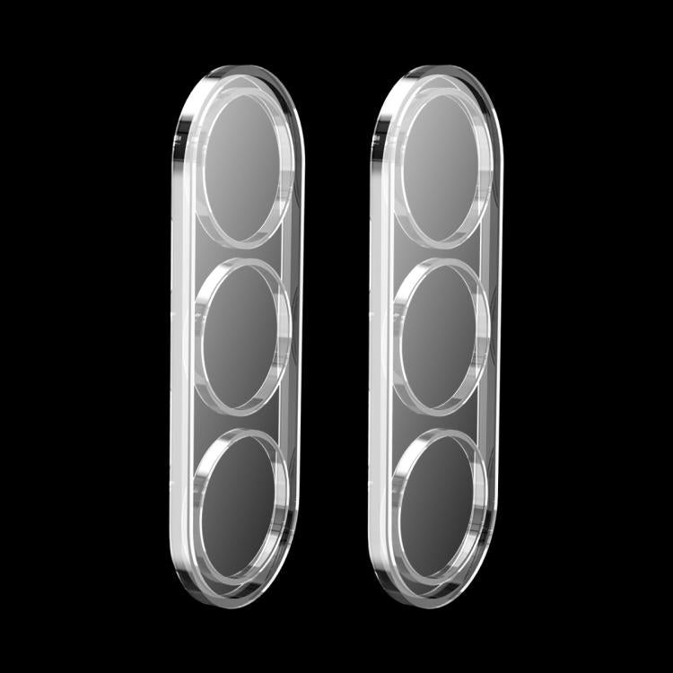 2 protectores de pantalla de vidrio templado ENKAY Hat-Prince 9H para cámara trasera de Samsung Galaxy S25 FE 5G (transparentes)