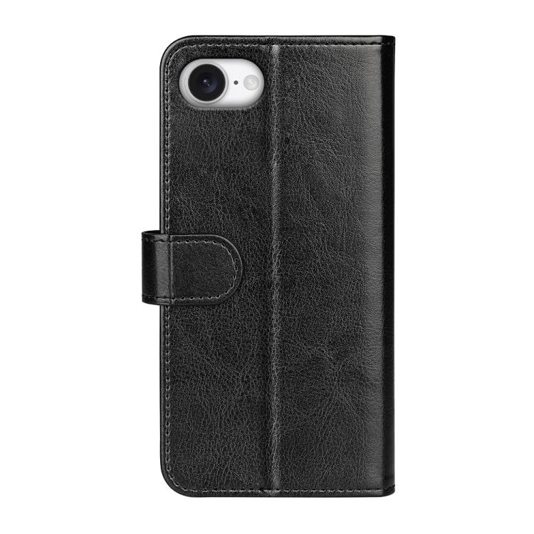 Funda de Cuero con Tapa Horizontal Textura R64 para iPhone 16E (Negro)