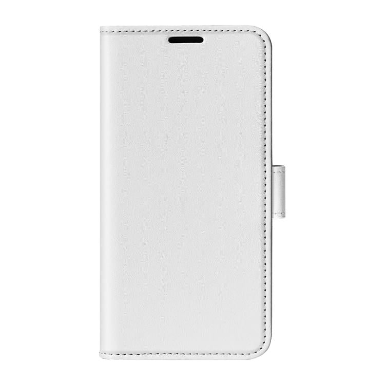 Funda de Cuero con Tapa Horizontal Textura R64 para iPhone 16E (Blanca)