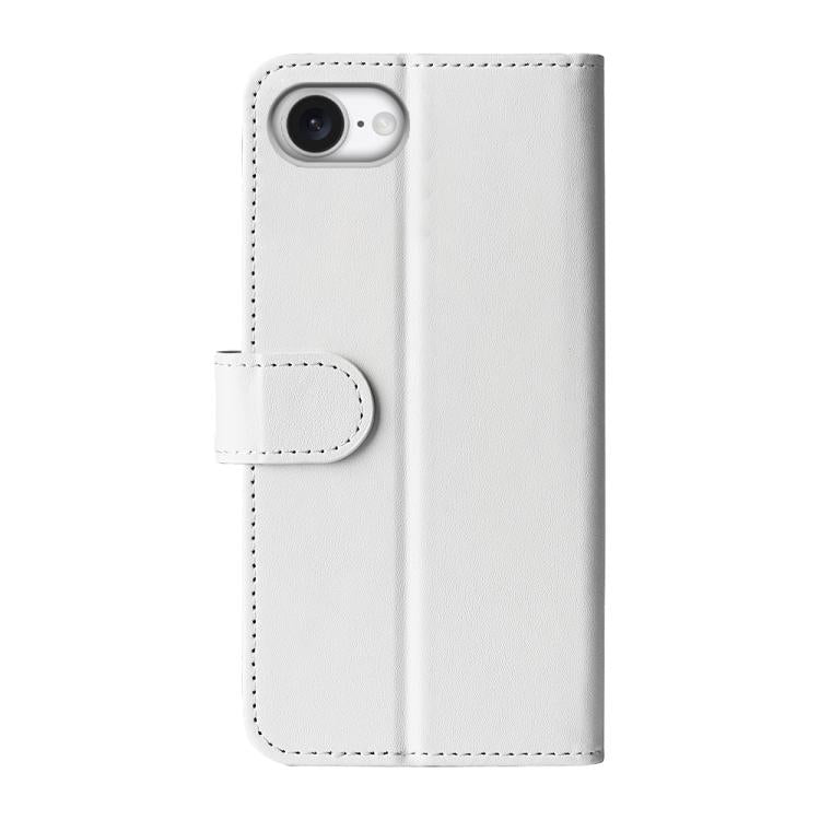 Funda de Cuero con Tapa Horizontal Textura R64 para iPhone 16E (Blanca)