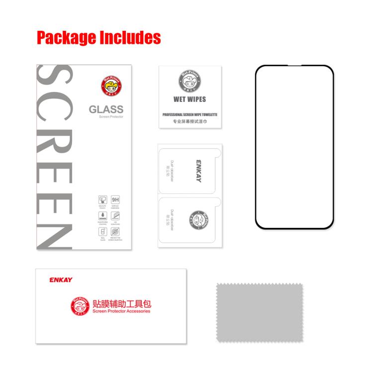 Película de Vidrio Templado Enkay para iPhone 16E con Pegamento Completo