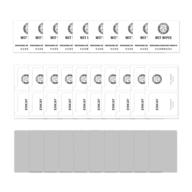 Película de Vidrio Templado Enkay para iPhone 16E con Pegamento Completo (10 Piezas)