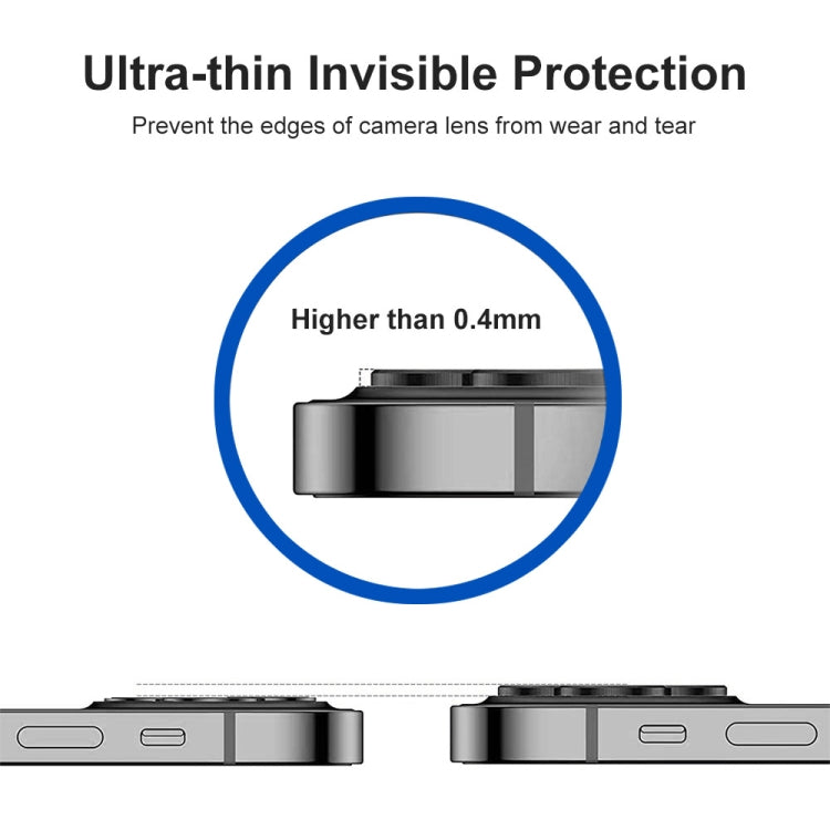 Película de Vidrio Templado Lente Trasera Enkay para iPhone 15/15 Plus de Aleación de Aluminio (Negro) - MOVILSTORE