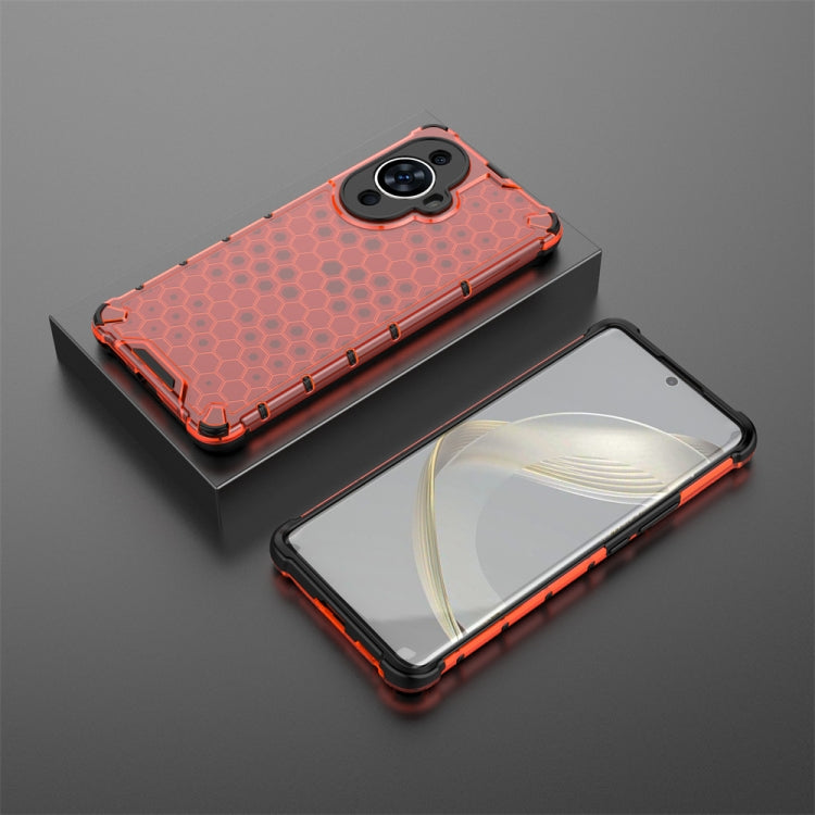Estuche para Huawei Nova 11 Pro 4G a Prueba de Golpes Honeycomb (Rojo)
