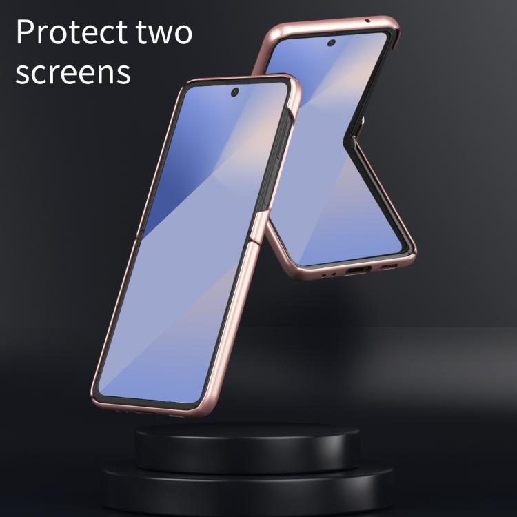 Funda de PC galvanizada con tacto suave y a prueba de golpes para Samsung Galaxy Z Flip7 5G (azul)