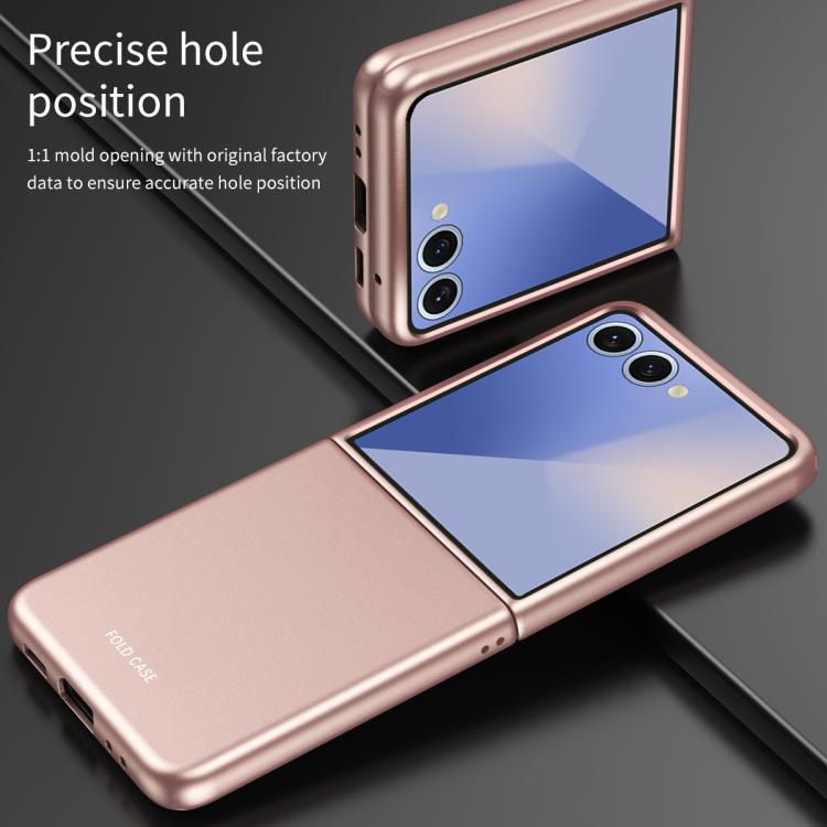 Funda de PC galvanizada con tacto suave y a prueba de golpes para Samsung Galaxy Z Flip7 5G (azul)