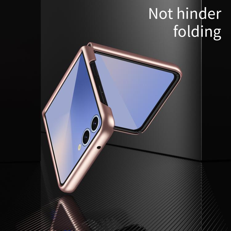 Funda de PC galvanizada con tacto suave y a prueba de golpes para Samsung Galaxy Z Flip7 5G (azul)