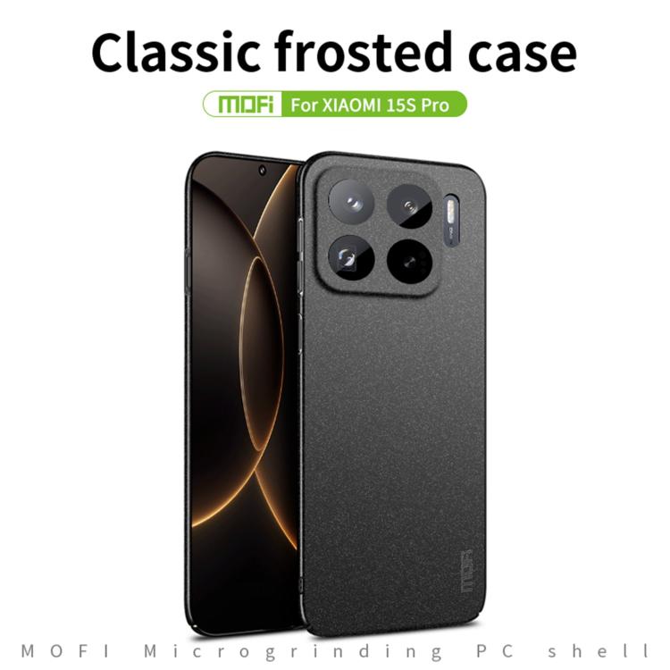 Funda ultrafina de PC esmerilada con todo incluido para Xiaomi 15S Pro MOFI Fandun Series (gris)