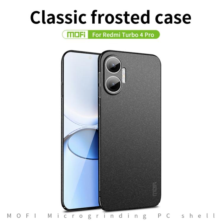 Funda ultrafina de PC esmerilada con todo incluido para Redmi Turbo4 Pro MOFI Fandun Series (roja)