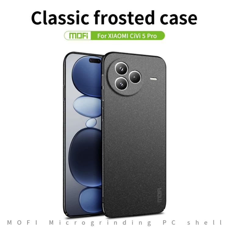 Funda ultrafina de PC esmerilada con todo incluido para Xiaomi Civi 5 Pro MOFI Fandun Series (verde)
