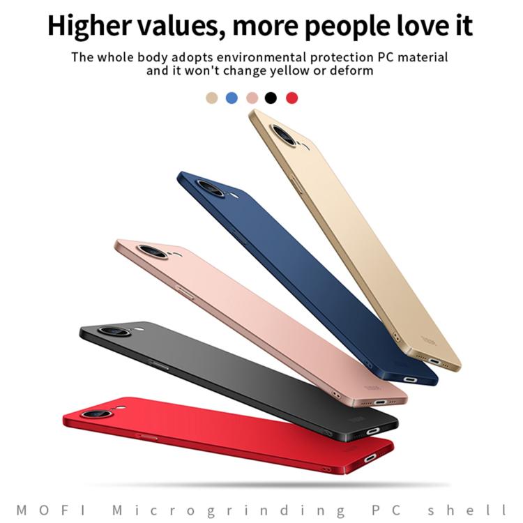 Funda rígida policarbonato Mofi iPhone 16E protección ultrafina (Negra)
