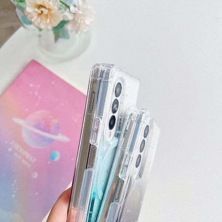 Funda protectora de TPU con purpurina Magsafe para Samsung Galaxy Z Fold7 (morado)