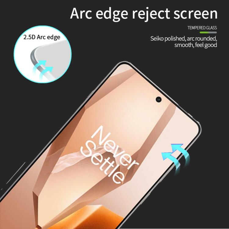 Película de Vidrio Templado Mofi 9H 2.5D para OnePlus 13R Pantalla Completa (Negro)