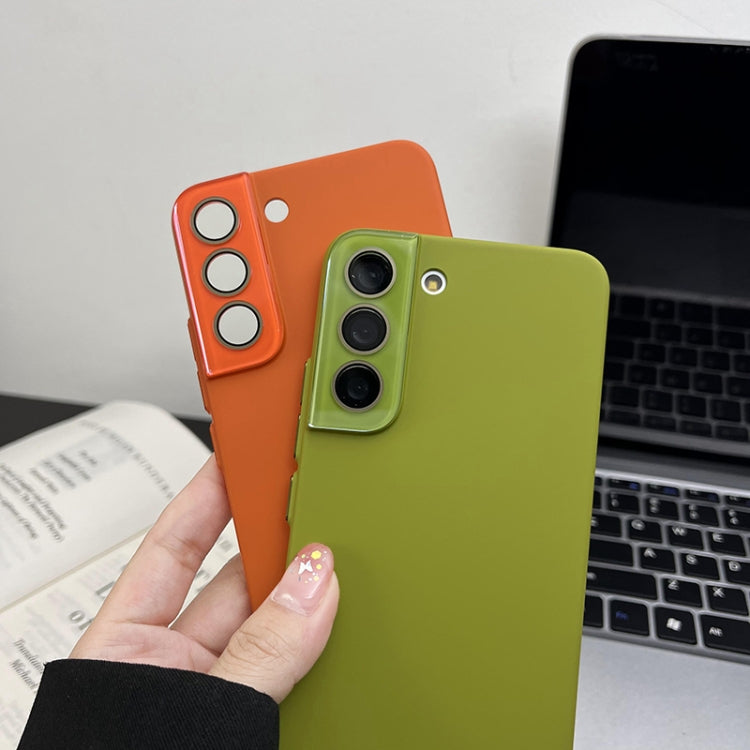 Para Samsung Galaxy S23 5G Leather Oil PC Estuche rígido para teléfono con todo incluido (verde)