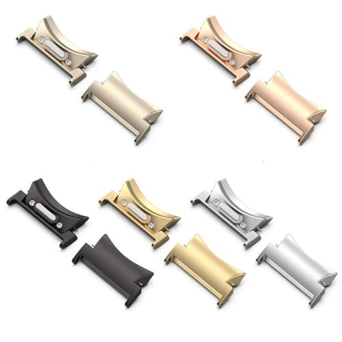 Metall gebogene Uhrenarmbandanschlüsse Samsung Galaxy Watch 4 Classic (Roségold)