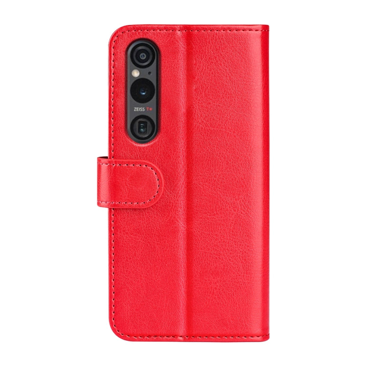 Funda de Cuero para Sony Xperia 1 Vi R64 con Tapa Horizontal y Textura (Rojo)