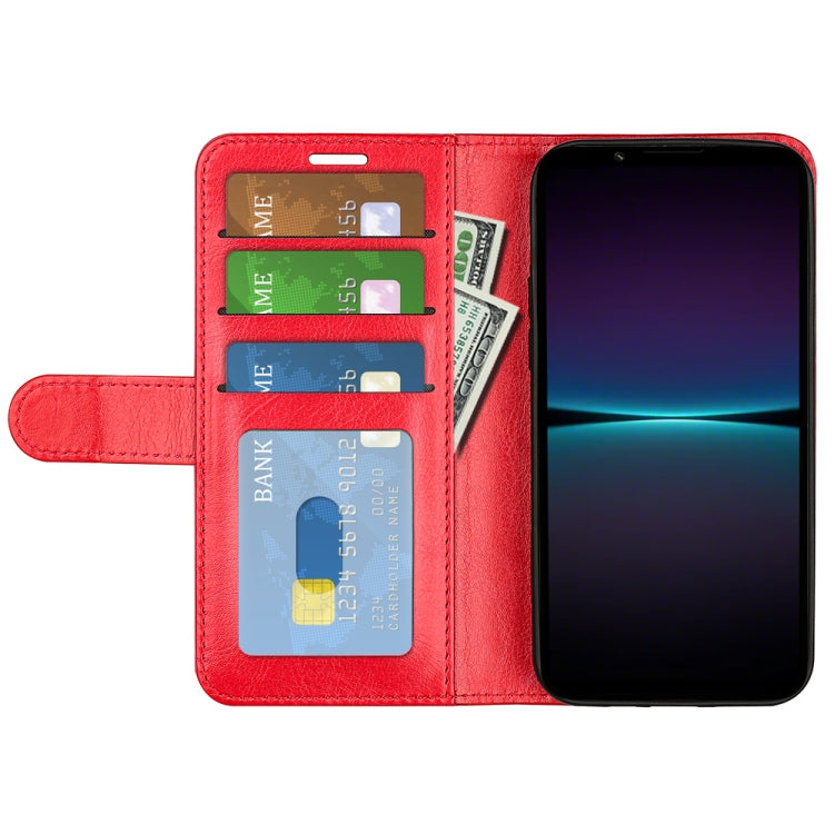 Funda de Cuero para Sony Xperia 1 Vi R64 con Tapa Horizontal y Textura (Rojo)