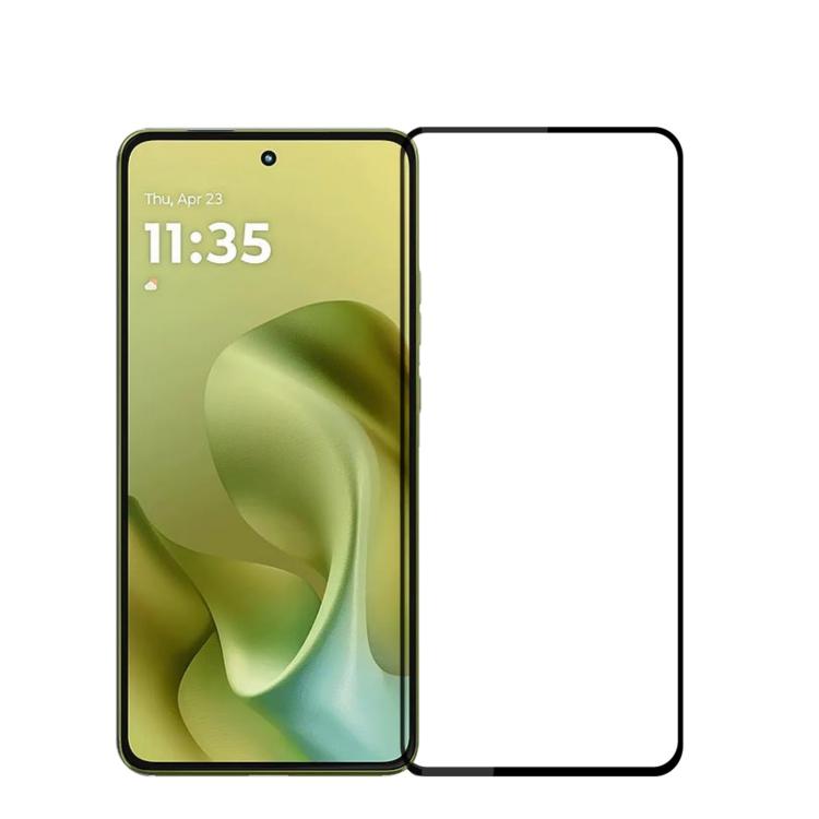 PINWUYO - Película de vidrio templado de pantalla completa 9H 2.5D para Motorola Moto G86 / G86 Power (negro)