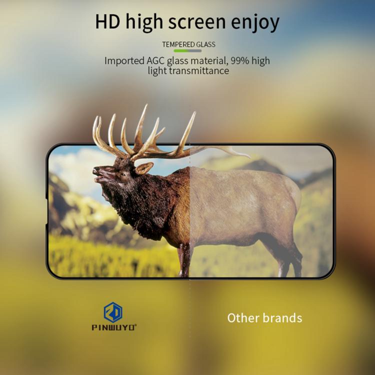 Película de Vidrio Templado Pinwuyo 9H 3D para iPhone 16E Pantalla Completa Curvada (Negro)