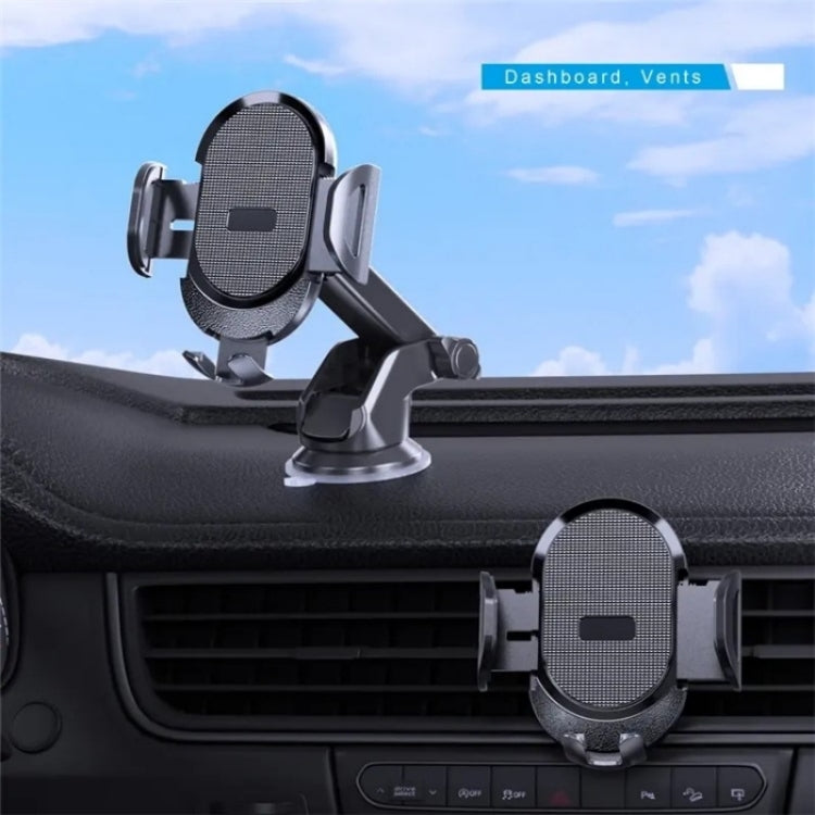 D33 Soporte para Teléfono de Coche con Ventosa y Sensor de Gravedad con Clip para Ventilación de Aire (Rojo)