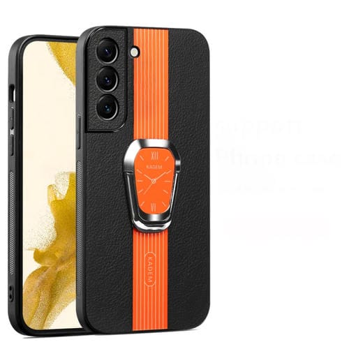 Estuche Magnético Samsung Galaxy S21 5G Parte Trasera Cuero Litchi Soporte (Naranja)