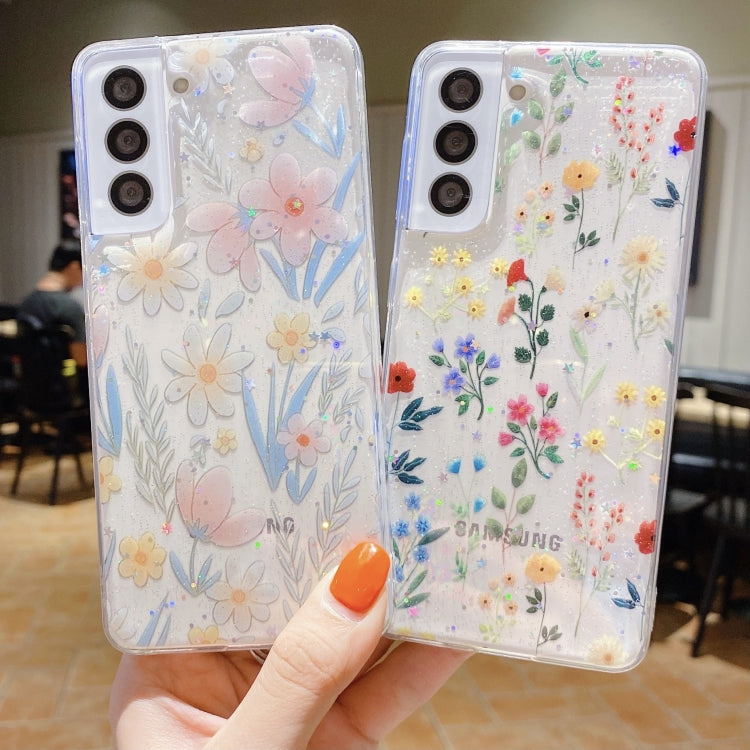 Caja de Teléfono Samsung Galaxy A24 5G TPU Epoxi Floral Pequeña (D02 Flor Pintada a Mano)