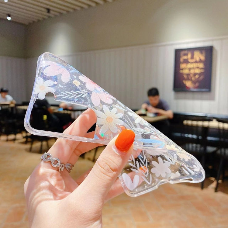 Caja de Teléfono Samsung Galaxy A35 TPU Epoxi Floral Pequeña y Fresca (D02 Flor Pintada a Mano)