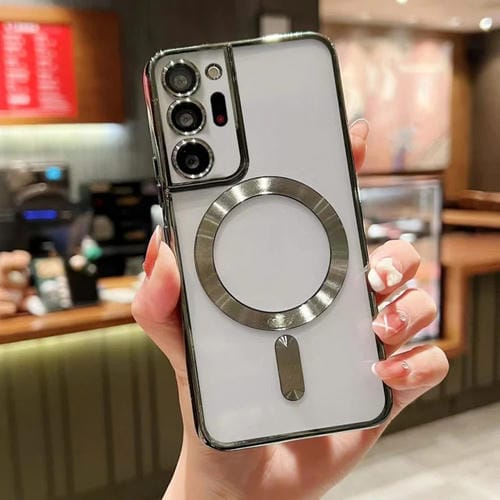 Estuche para Teléfono Samsung Galaxy Note 20 Ultra Magsafe TPU con Galvanoplastia (Verde)