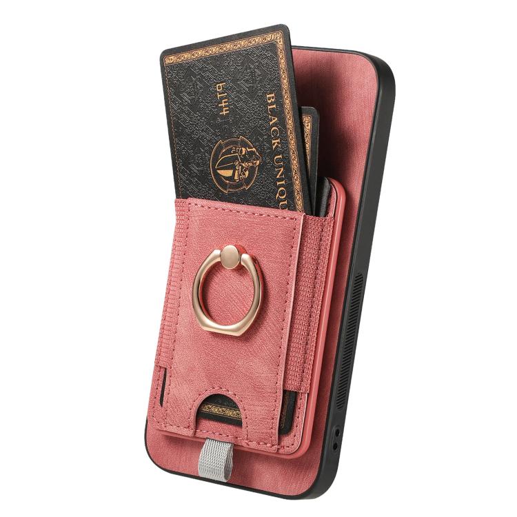 Funda de Cuero con Tarjetero Magnético Divisible para Huawei Nova 13 (Rosa)