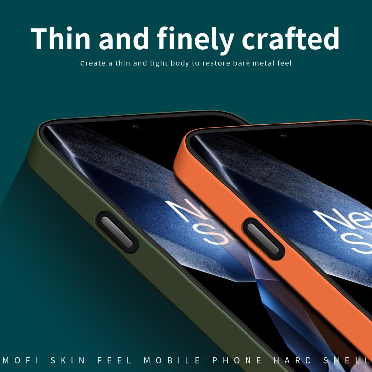 Funda para Teléfono OnePlus 13 Mofi Qin Series con PC y Tacto Agradable (Naranja)