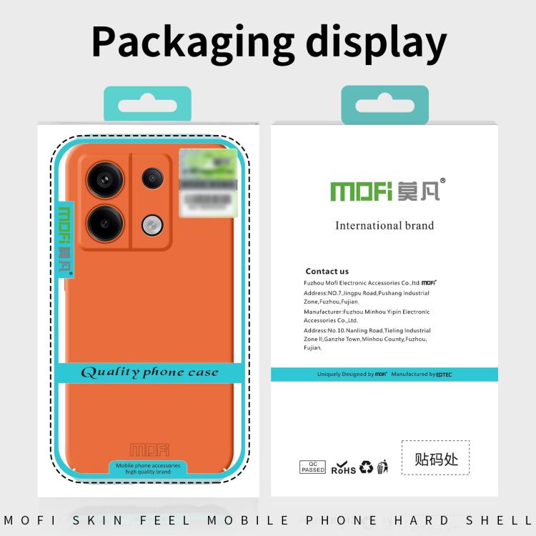 Funda para Teléfono OnePlus 13 Mofi Qin Series con PC y Tacto Agradable (Naranja)